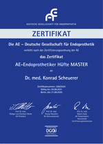 Zertifikat Hüfte Master